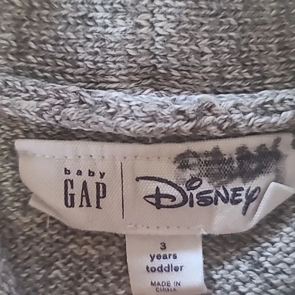 Baby Gap Disney Mickey Mouse Zip-Up Cardigan/Sweater Size 3 Year - Picture 7 of 11